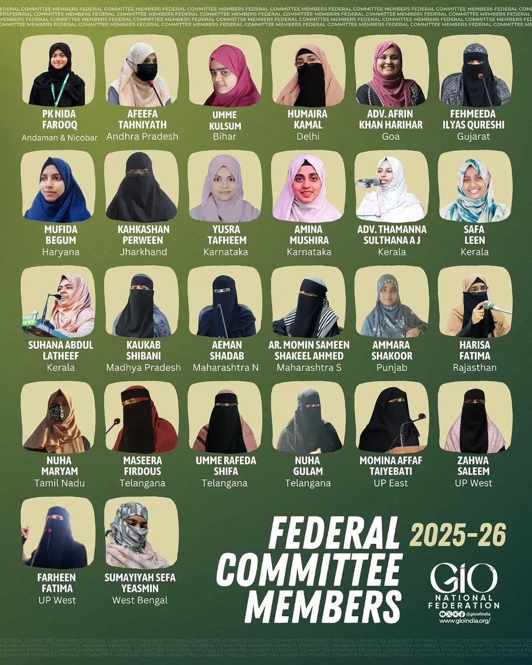 GIO Federal Committee Members